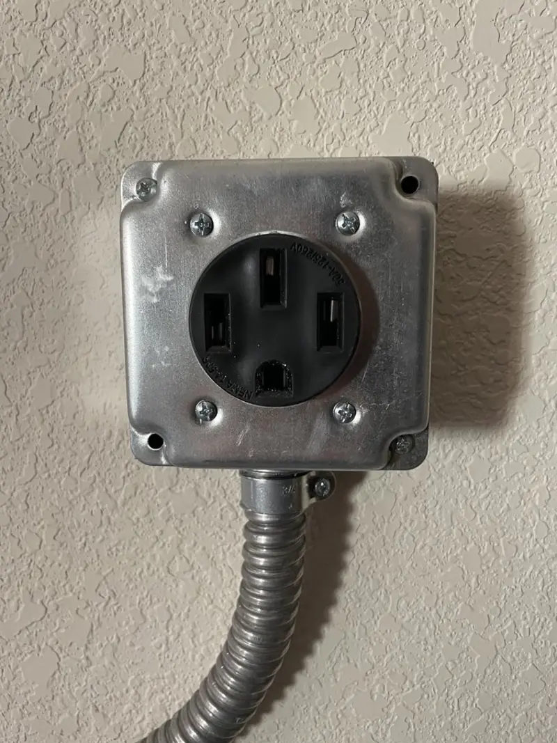 NEMA 14-50 outlet installed for Electrical Panel Upgrade in Brook Highland